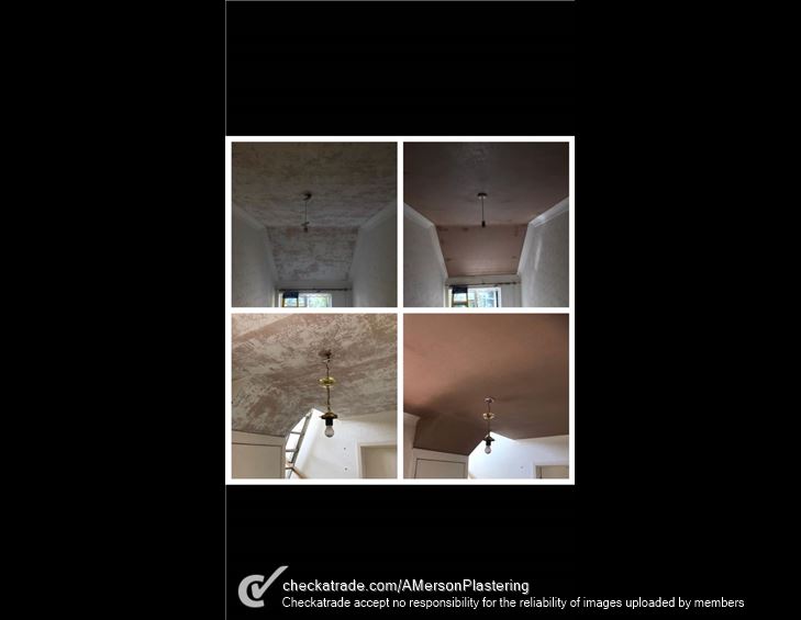 Before And After Covering Up Artex Ceilings